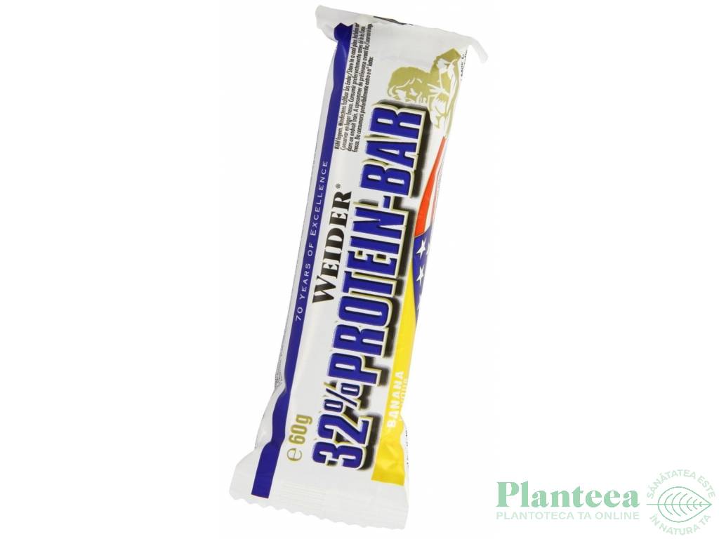 Baton proteic 32% ProteinBar banana 60g - WEIDER