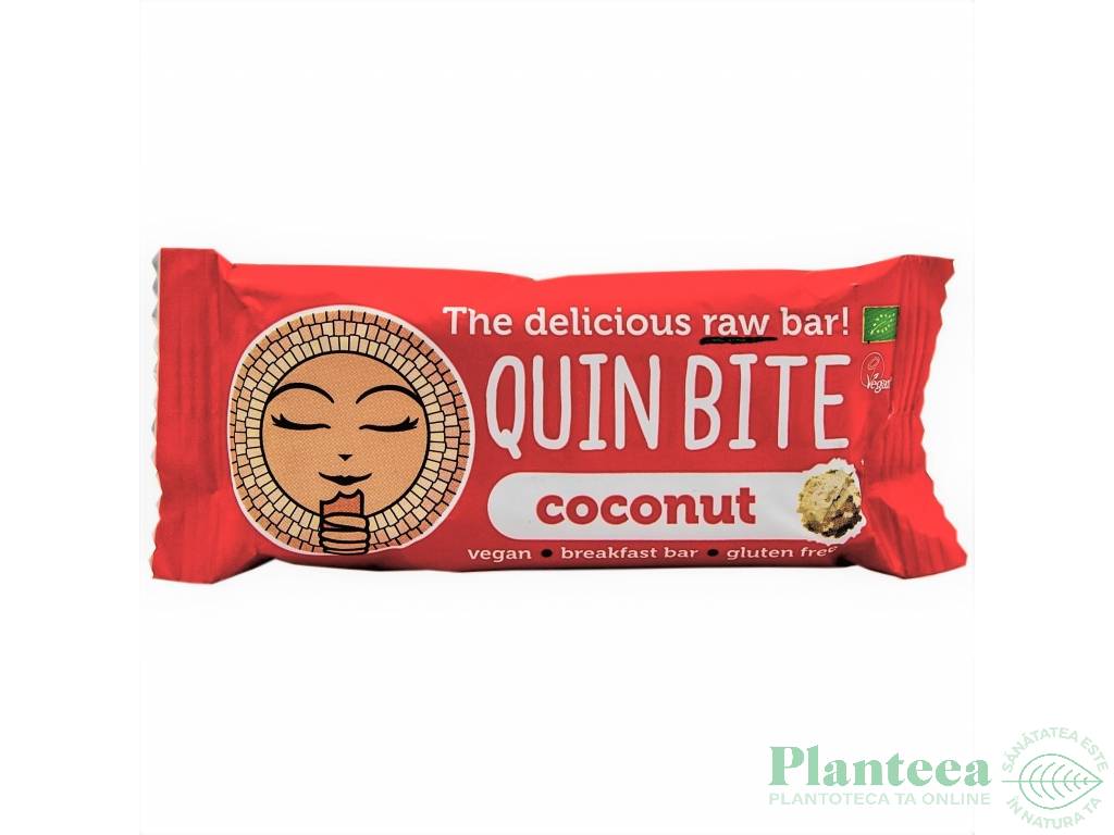 Baton raw delicios cocos bio 30g - QUIN BITE