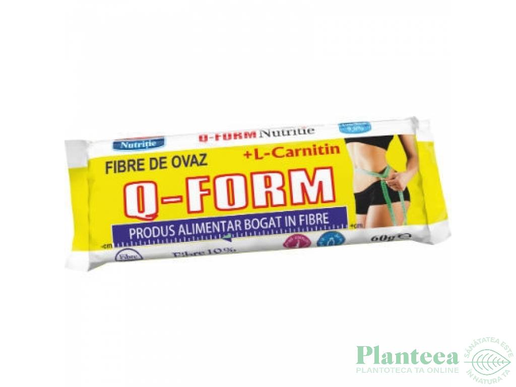 Baton slabit fibre ovaz L carnitina QForm 60g - ROMMAC