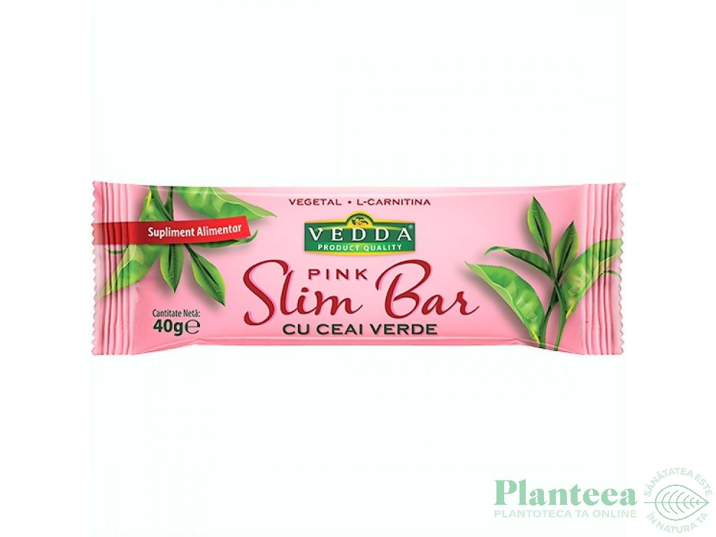 Baton Slim ceai verde lcarnitina Pink 40g - VEDDA