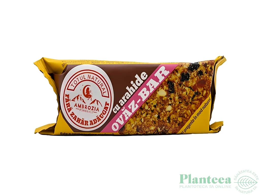 Baton vegan ovaz arahide fructe uscate 60g - AMBROZIA