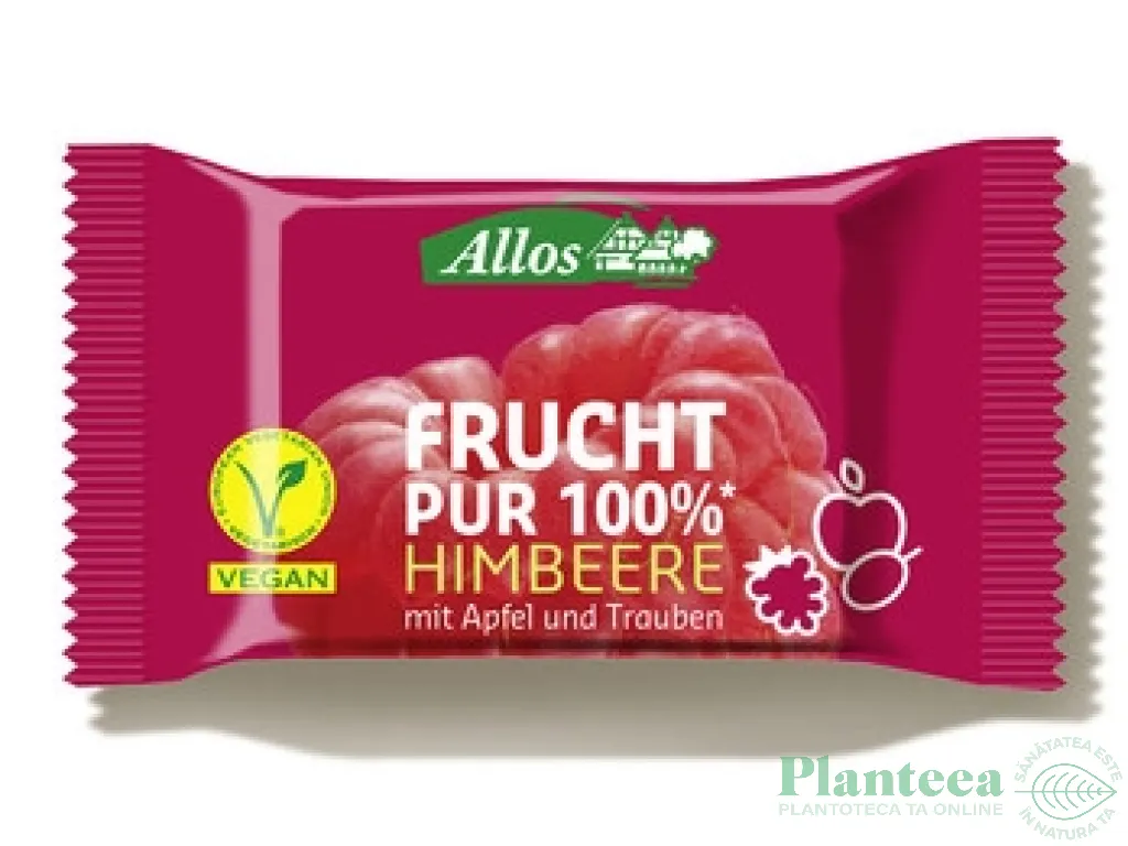 Baton vegan fructe zmeura 100% 30g - ALLOS