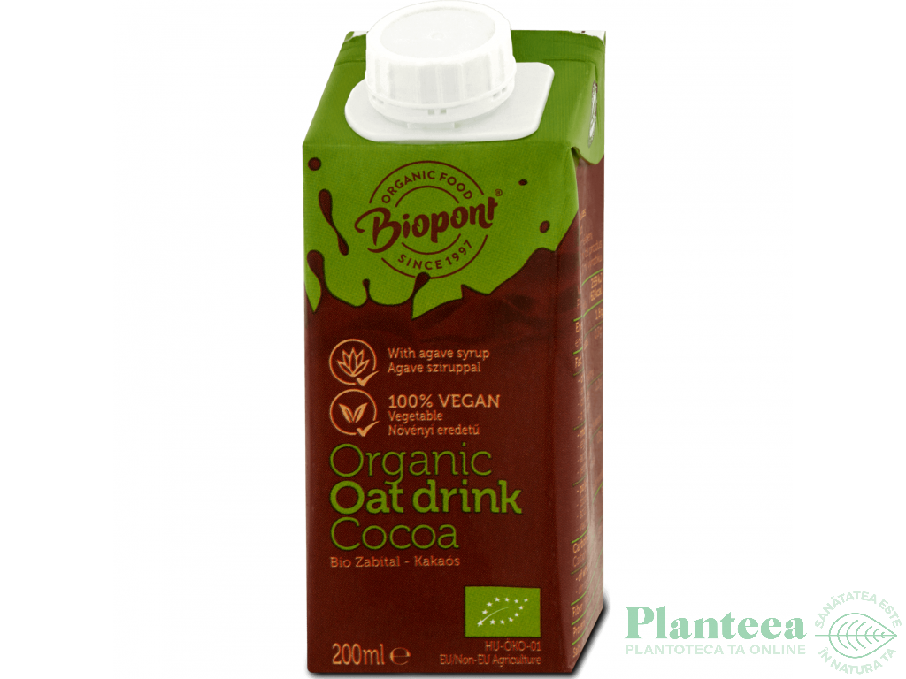 Lapte ovaz cacao eco 200ml - BIOPONT