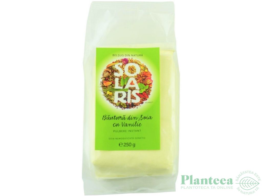 Lapte praf soia integrala vanilie 250g - SOLARIS