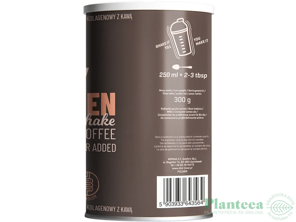 Shake instant Beauty Collagen colagen cafea 300g - DIET FOOD