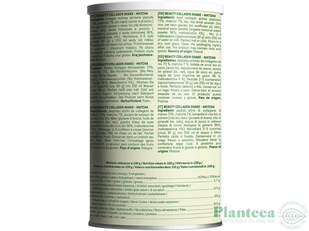 Shake instant Beauty Collagen colagen matcha 300g - DIET FOOD