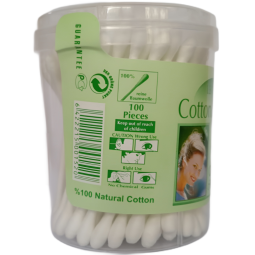 Betisoare urechi bumbac organic adulti 100b - LEONEX