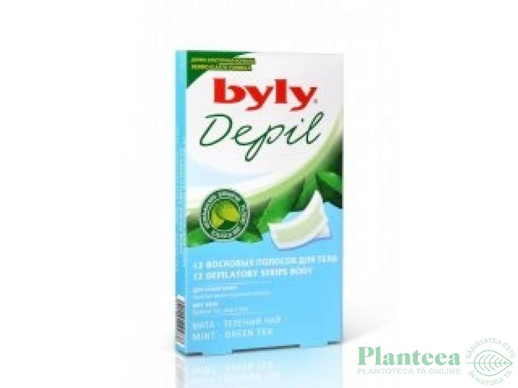 Benzi depilatoare corp menta ceai verde 20b - BYLY