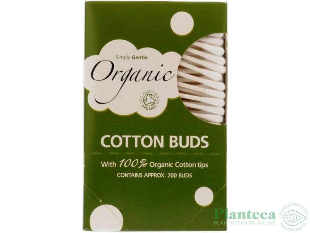 Betisoare urechi bumbac organic adulti 200b - MACDONALD TAYLOR