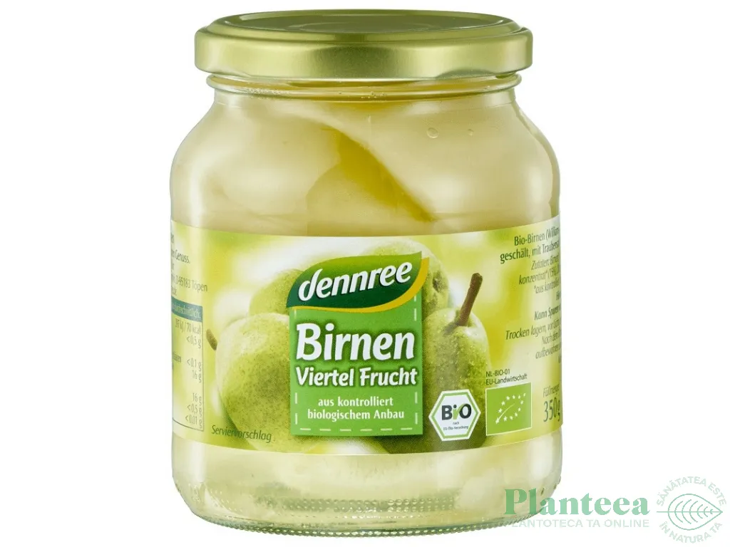 Compot pere Williams fara zahar eco 350g - DENNREE