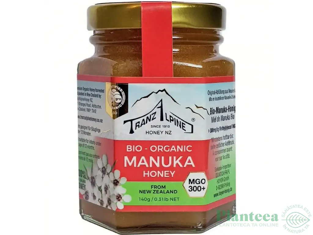 Miere manuka mgo300+ bio 140g - TRANZALPINE
