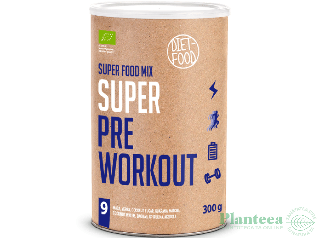 Pulbere mix9 Super Pre Workout eco 100g - DIET FOOD