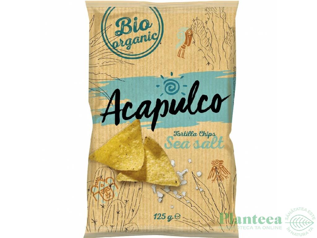 Tortilla chips sare marina eco 125g - ACAPULCO