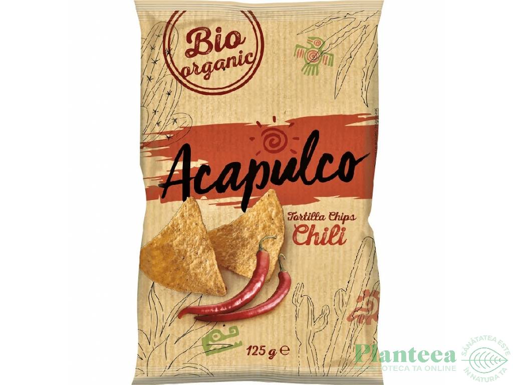 Tortilla chips chilli eco 125g - ACAPULCO