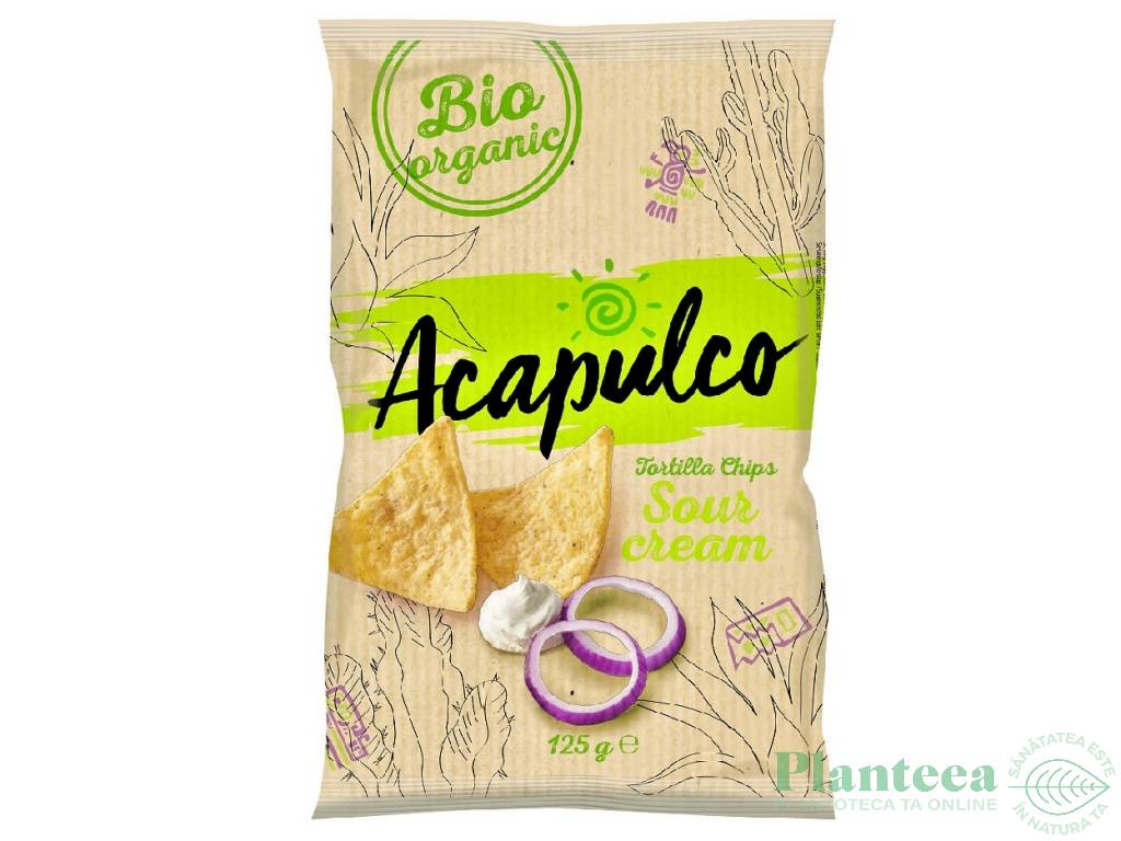 Tortilla chips smantana ceapa eco 125g - ACAPULCO