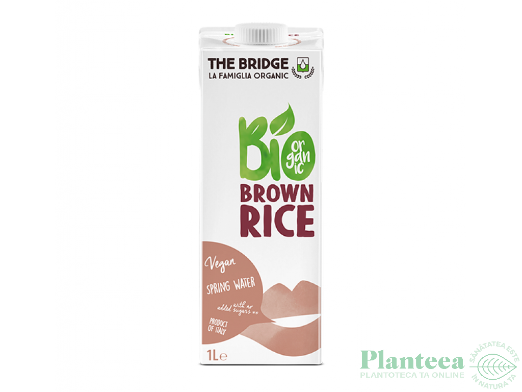 Lapte orez brun simplu eco 1L - THE BRIDGE