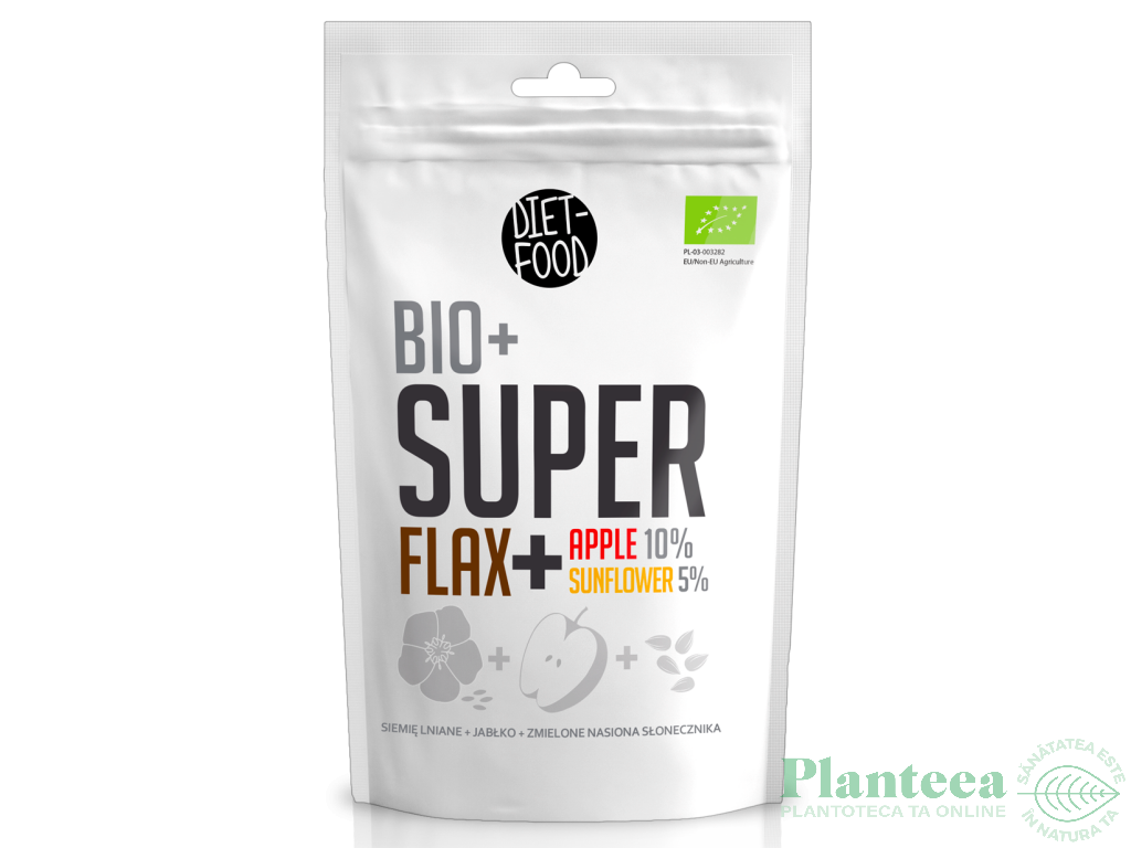 Pulbere seminte in mar fl soarelui Super Bio+ 200g - DIET FOOD