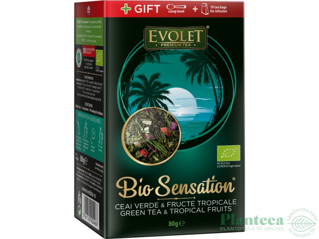 Ceai verde fructe tropicale Bio Sensation 80g - EVOLET