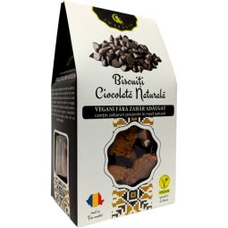 Biscuiti vegani ciocolata naturala fara zahar 130g - AMBROZIA