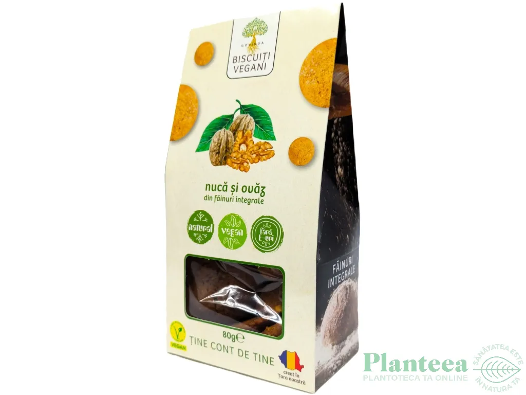 Biscuiti vegani integrali nuca ovaz 80g - GOVINDA