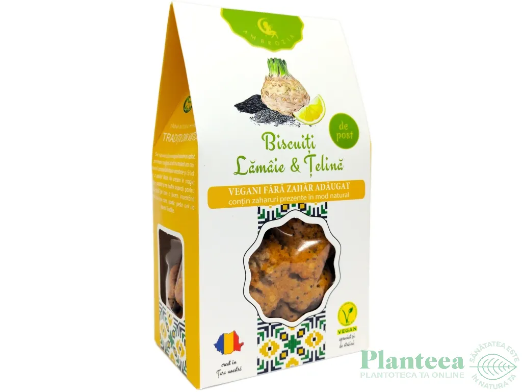 Biscuiti vegani lamaie telina fara zahar 130g - AMBROZIA