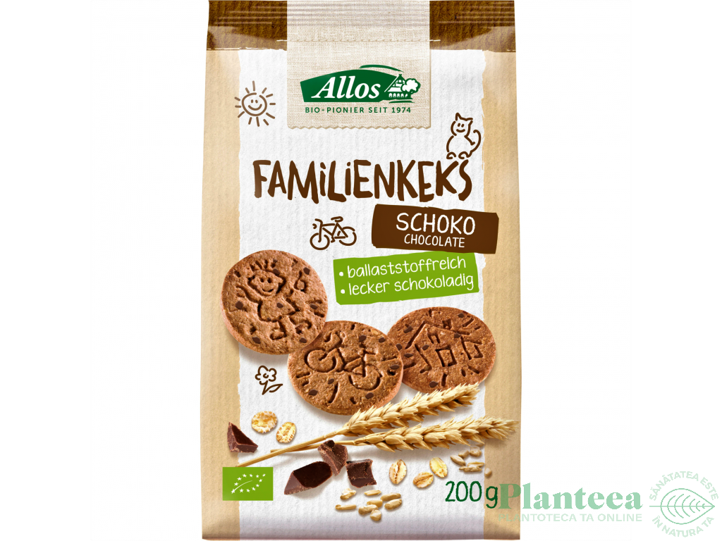 Biscuiti ciocolata familie eco 200g - ALLOS