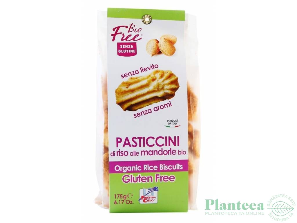 Biscuiti orez migdale Pasticcini eco 175g - LA FINESTRA SUL CIELO