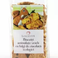 Biscuiti animalute vesele fulgi ciocolata eco 140g - LONGEVITA