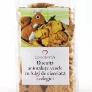 Biscuiti animalute vesele fulgi ciocolata eco 140g - SOLARIS BIO
