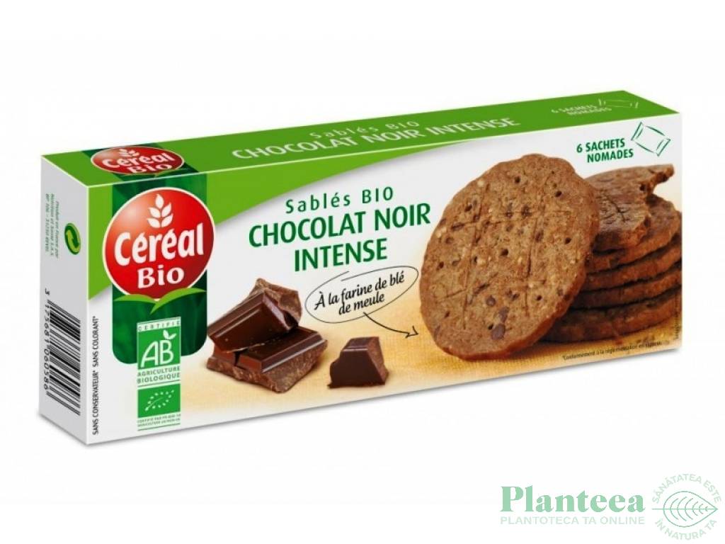 Biscuiti ciocolata neagra eco 132g - CEREAL BIO