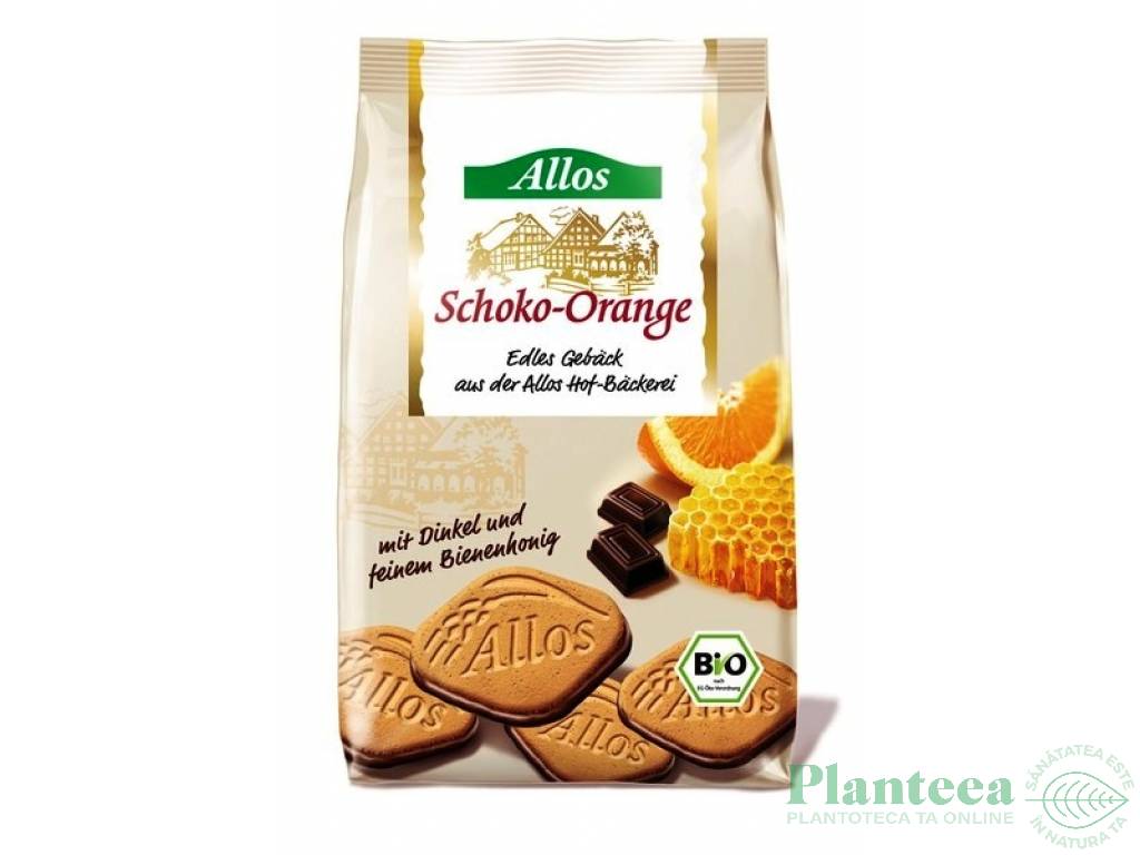 Biscuiti ciocolata portocala eco 125g - ALLOS