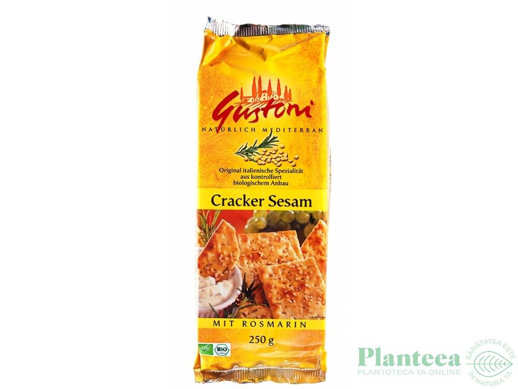 Biscuiti crocanti susan rozmarin eco 250g - GUSTONI