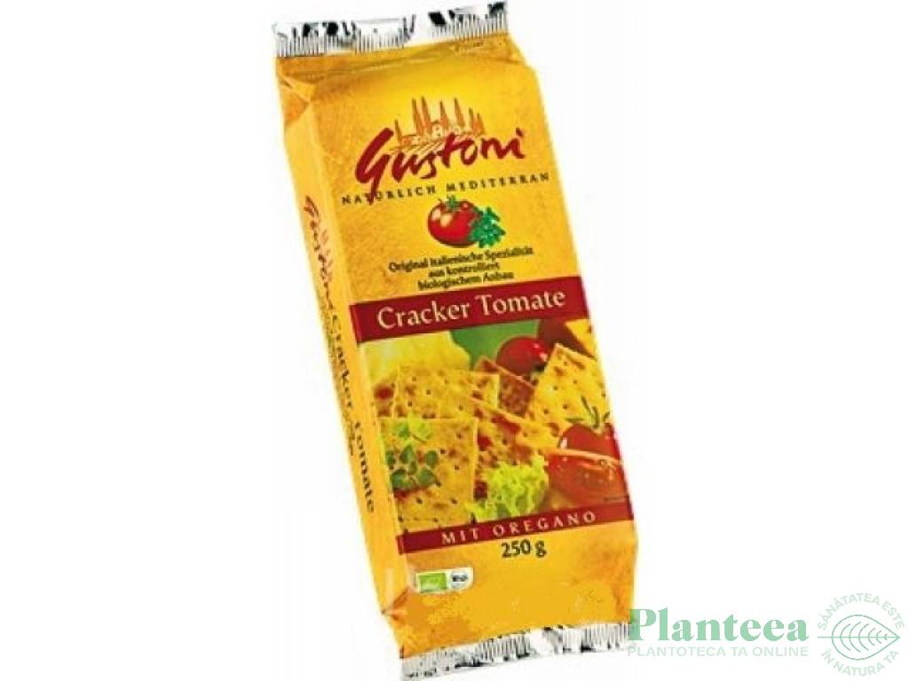 Biscuiti crocanti tomate oregano eco 250g - GUSTONI