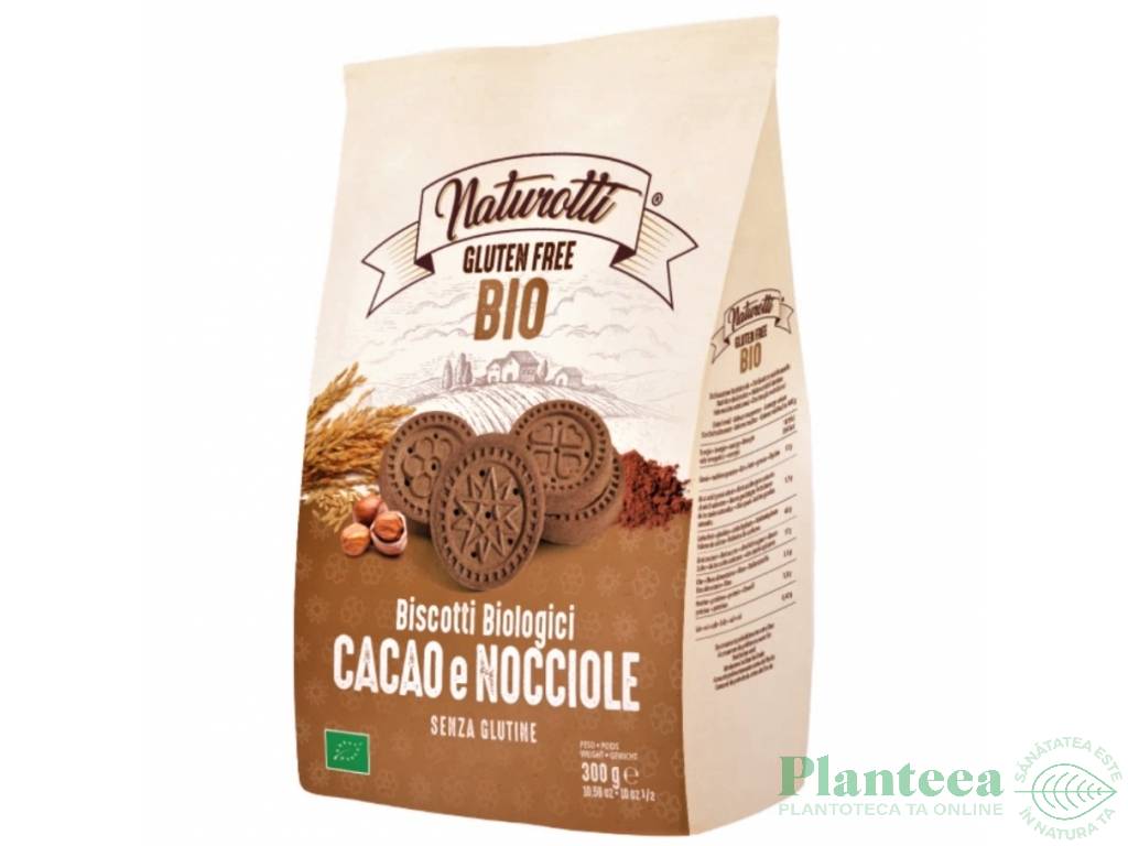 Biscuiti cacao alune padure fara gluten bio 300g - NATUROTTI
