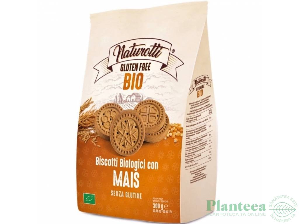 Biscuiti porumb fara gluten bio 300g - NATUROTTI