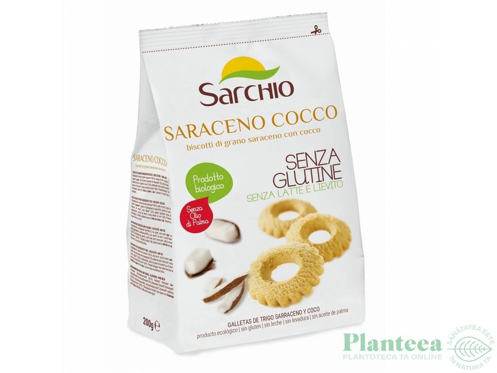 Biscuiti hrisca cocos fara gluten eco 200g - SARCHIO