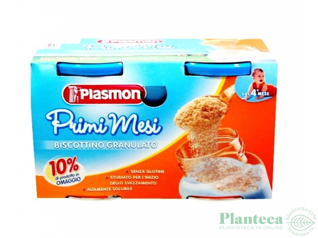 Biscuiti granulati fara gluten +4luni 2x374g - PLASMON