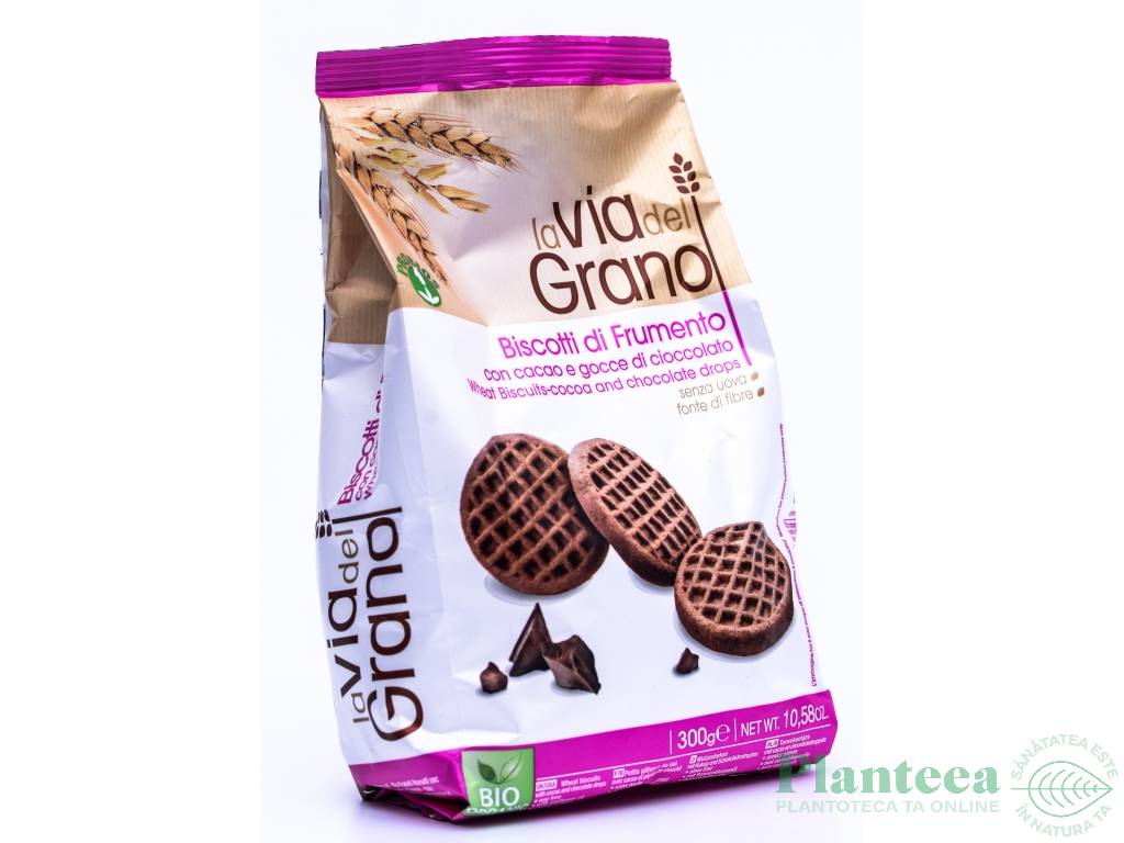 Biscuiti grau cacao fulgi ciocolata eco 300g - PROBIOS