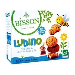 Biscuiti inveliti ciocolata lapte Ludino eco 160g - BISSON