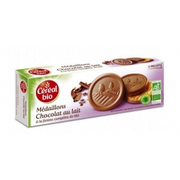 Biscuiti medalion ciocolata lapte eco 110g - CEREAL BIO