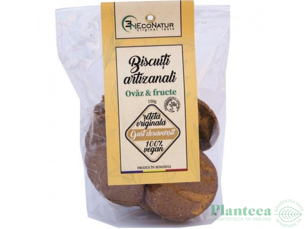 Biscuiti artizanali ovaz fructe 150g - ECONATUR