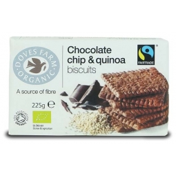 Biscuiti quinoa fulgi ciocolata eco 225g - DOVES FARM