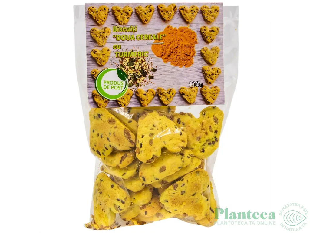 Biscuiti turmeric seminte 100g - GREEN SENSE