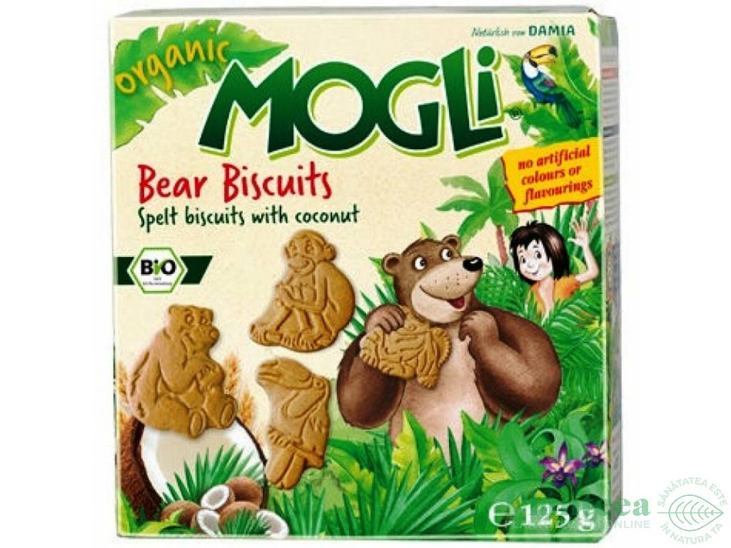 Biscuiti cocos ursuleti 125g - MOGLI