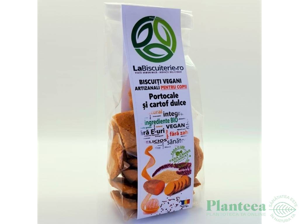 Biscuiti vegani portocale cartofi dulci copii 140g - BISCUITERIE