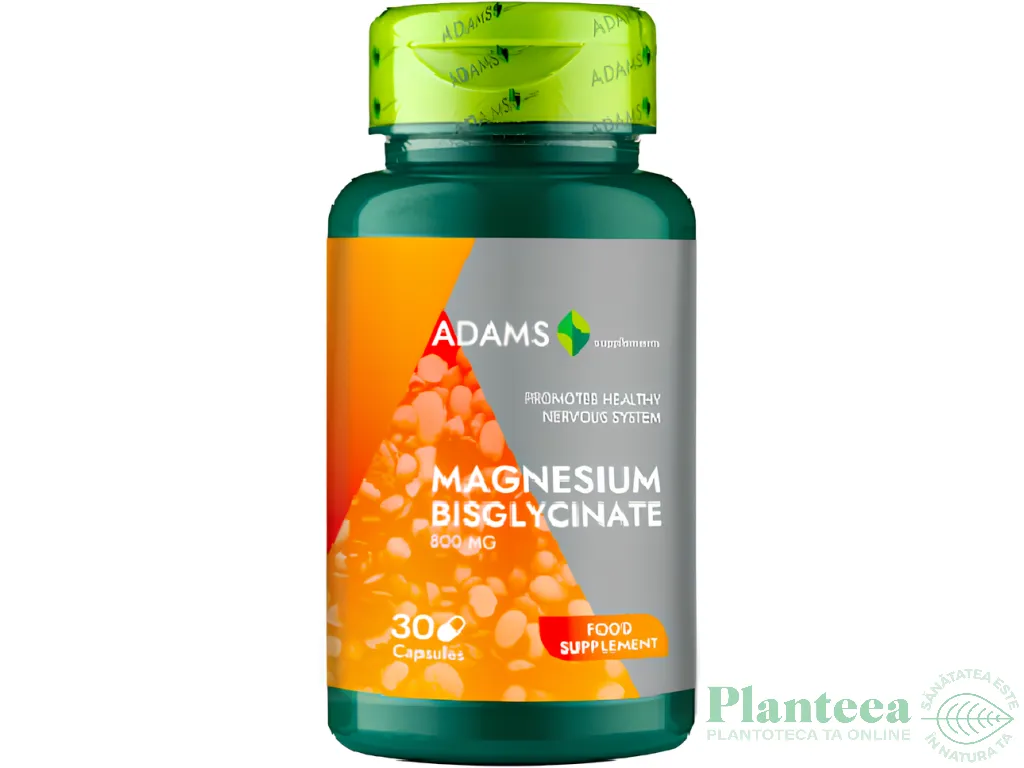 Magneziu bisglicinat 800mg 30cps - ADAMS SUPPLEMENTS