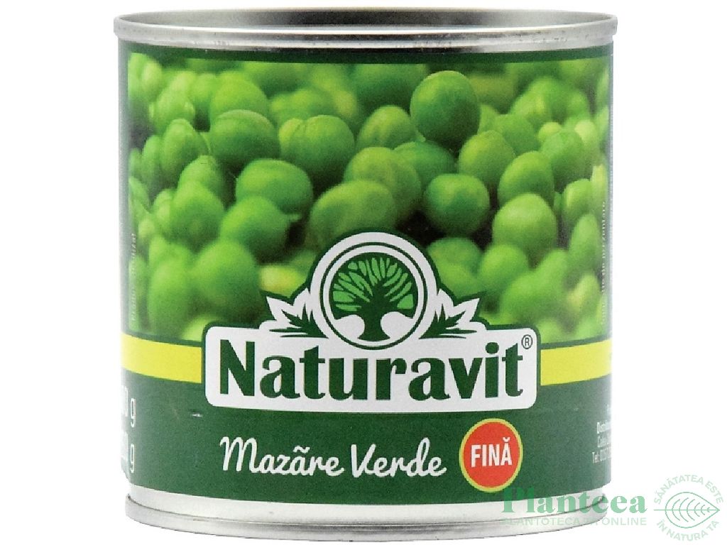 Conserva mazare verde boabe 425ml - NATURAVIT