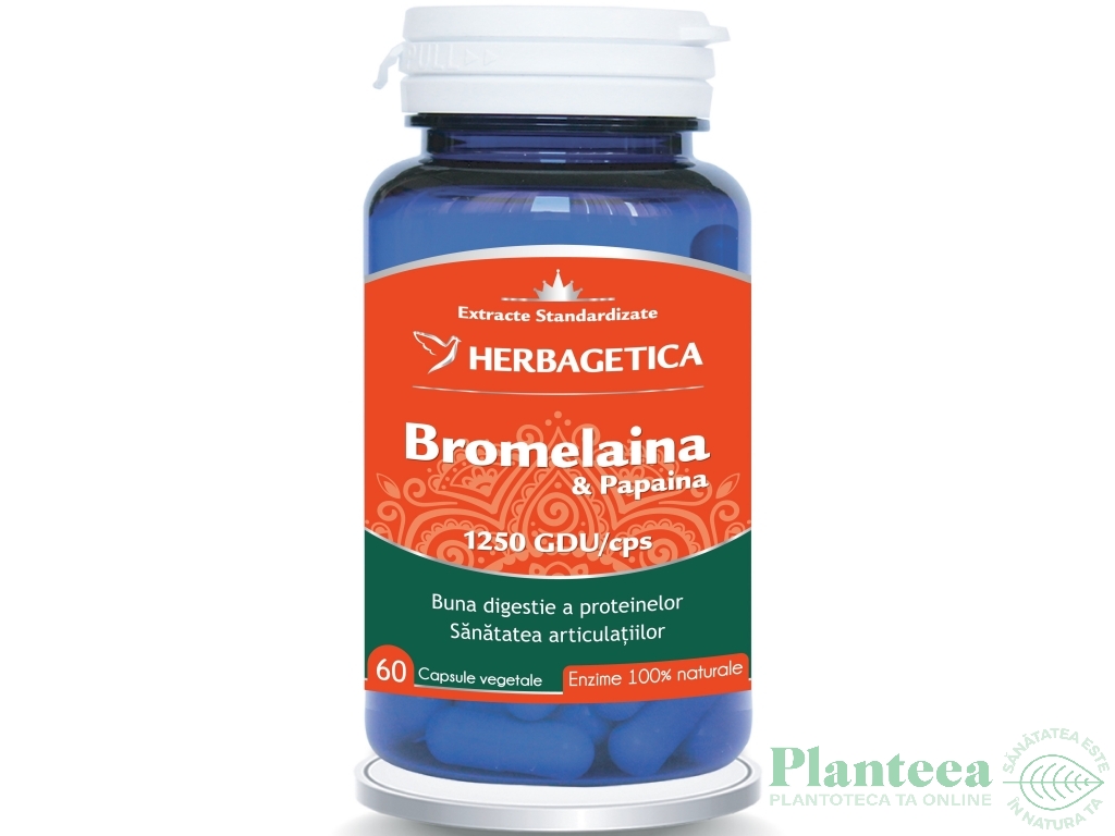 Bromelaina papaina 60cps - HERBAGETICA