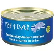 Ton dungat bucati saramura 185g - FISH 4 EVER