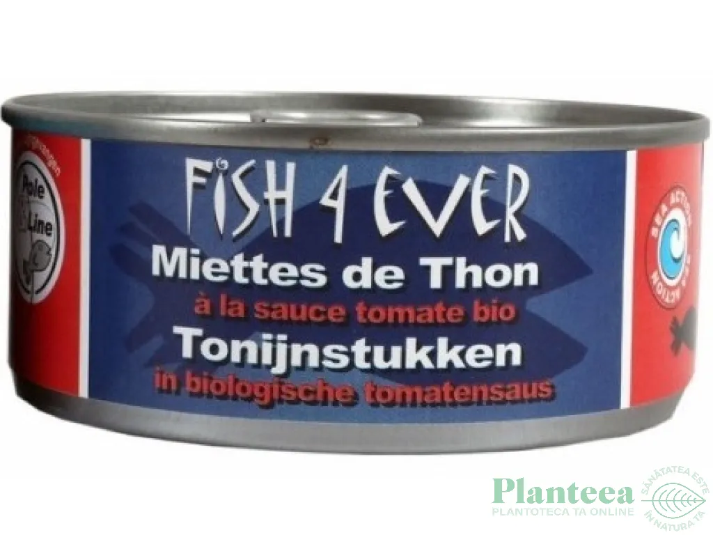 Ton dungat bucati sos tomat 160g - FISH 4 EVER